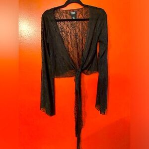 Cosmic Aura Tie Front Top